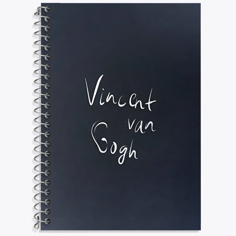 دفتر زبان 50 برگ خندالو مدل سه خط طرح امضاء ونسان ونگوگ (Van Gogh) کد N9374