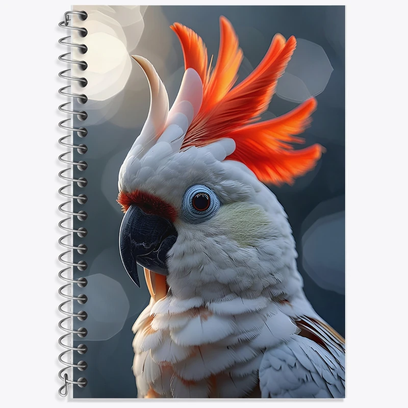 دفتر زبان 50 برگ خندالو مدل سه خط طرح طوطی کد F9904