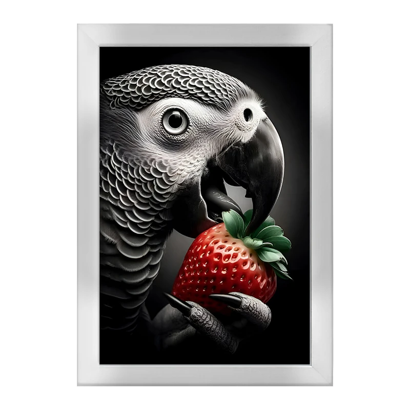 تابلو خندالو طرح کاسکو (Grey parrot) کد F11998