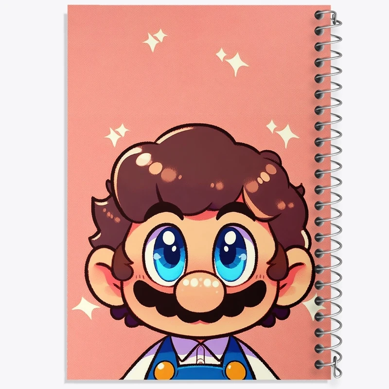 دفتر طراحی 50 برگ خندالو طرح سوپرماریو (Super Mario) کد F960