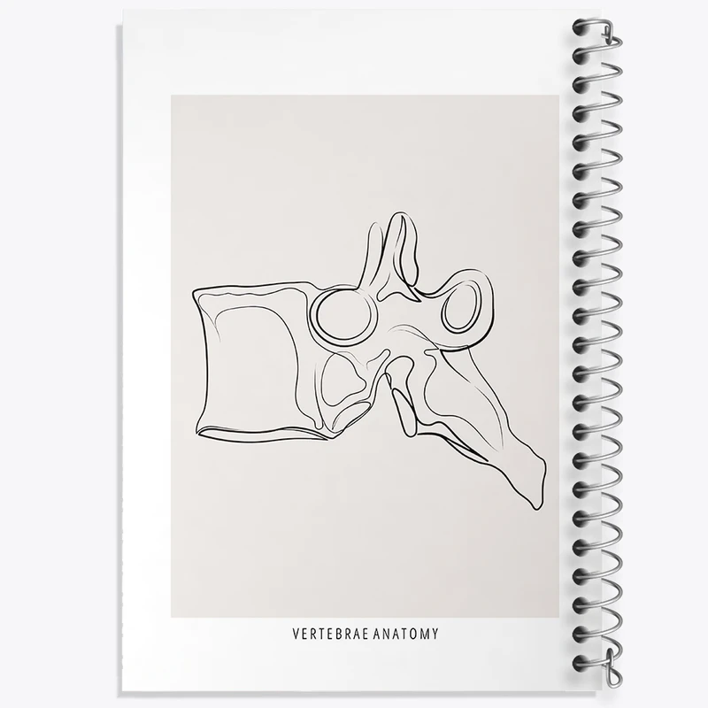 دفتر ژورنال نویسی 50 برگ خندالو مدل نقطه ای طرح آناتومی مهره ها (Vertebrae Anatomy) کد F13911