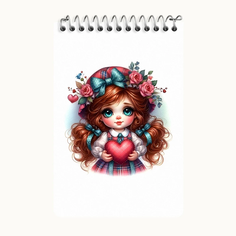 دفتر یادداشت 50 برگ خندالو طرح دخترانه کد F6179