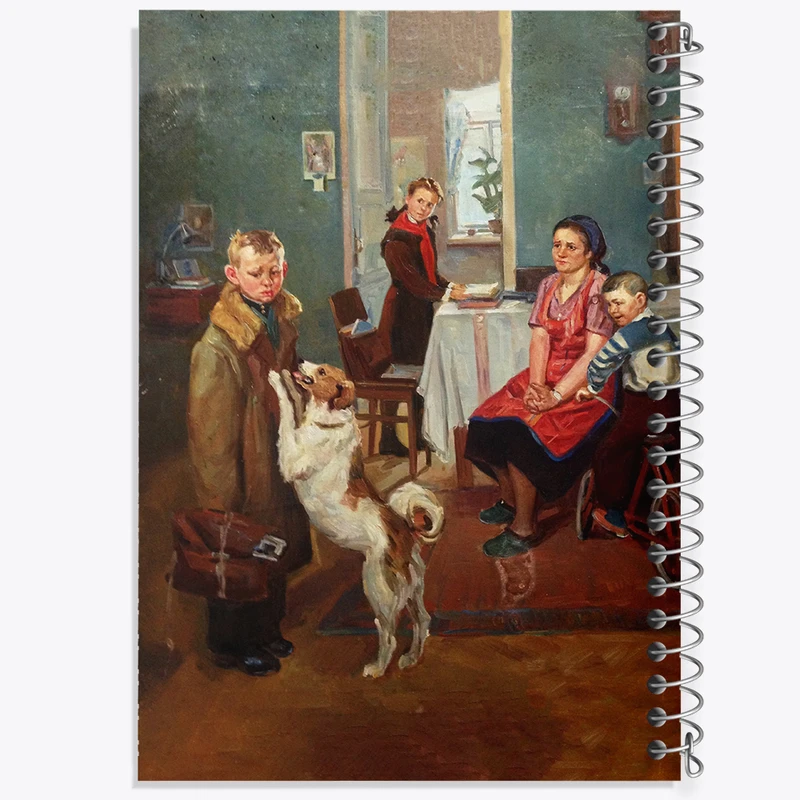 دفتر نقاشی 50 برگ خندالو طرح نقاشی دوباره مساوی اثر فدور رشتنیکوف کد F12293