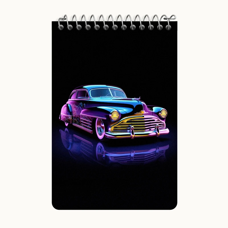 دفتر یادداشت 50 برگ خندالو طرح ماشین کلاسیک کد F3215