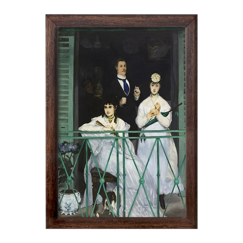 تابلو خندالو طرح نقاشی بالکن اثر ادوار مانه کد F12414