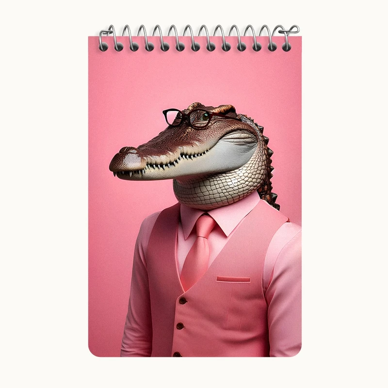 دفتر یادداشت 50 برگ خندالو طرح تمساح کد F9161