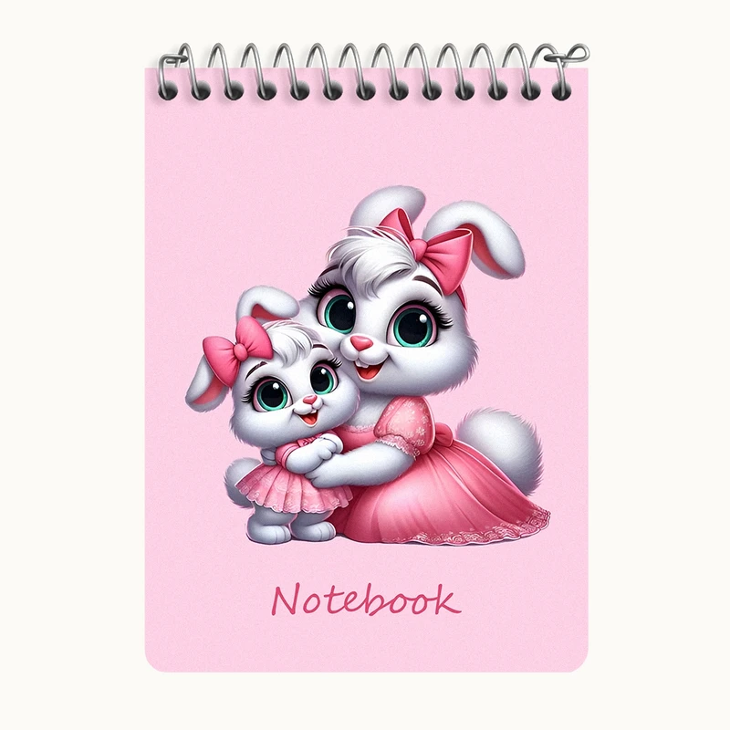 دفتر یادداشت 50 برگ خندالو طرح خرگوش های بامزه کد N6684