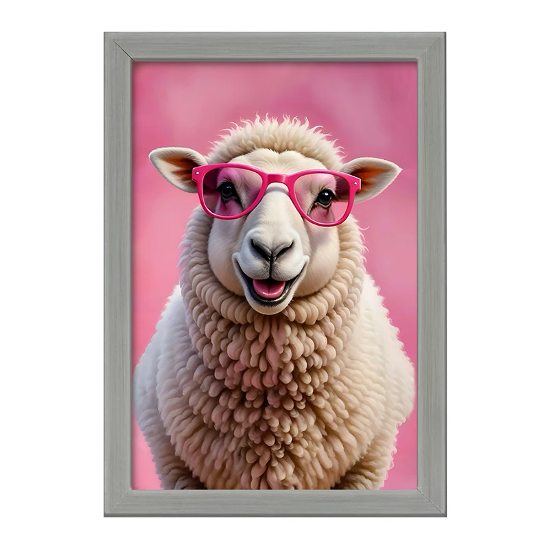 تابلو خندالو طرح گوسفند بامزه کد F6251
