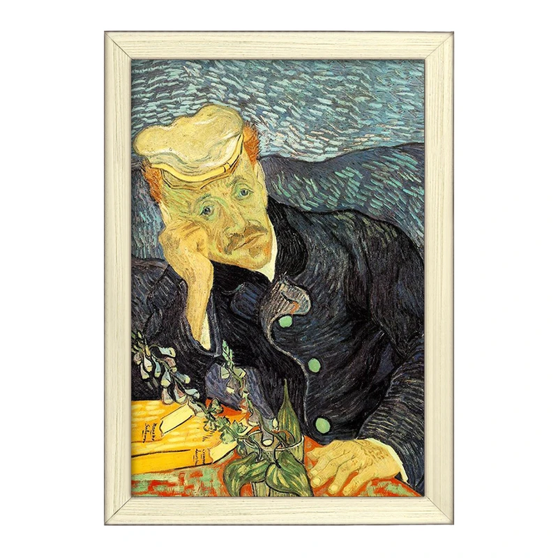 تابلو خندالو طرح نقاشی پرتره دکتر گچت اثر ونسان ون گوگ کد F12232