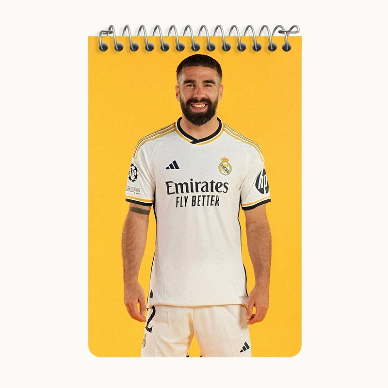 دفتر یادداشت 50 برگ خندالو طرح دنی کارواخال (Dani Carvajal) کد F14341