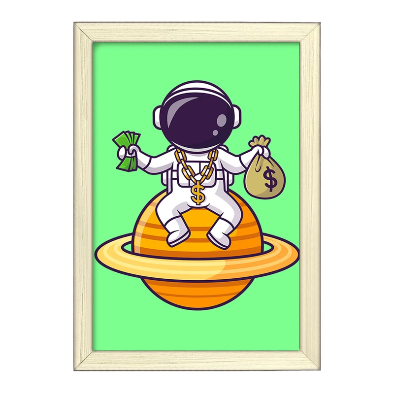 تابلو خندالو طرح فضانورد کد 25098