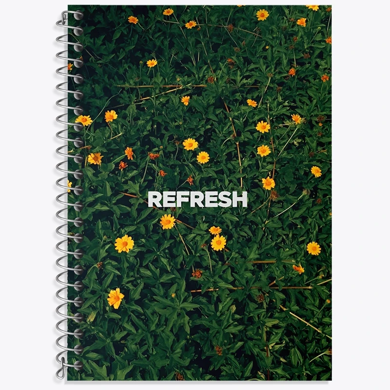 دفتر زبان 50 برگ خندالو مدل سه خط طرح Refresh کد N7334