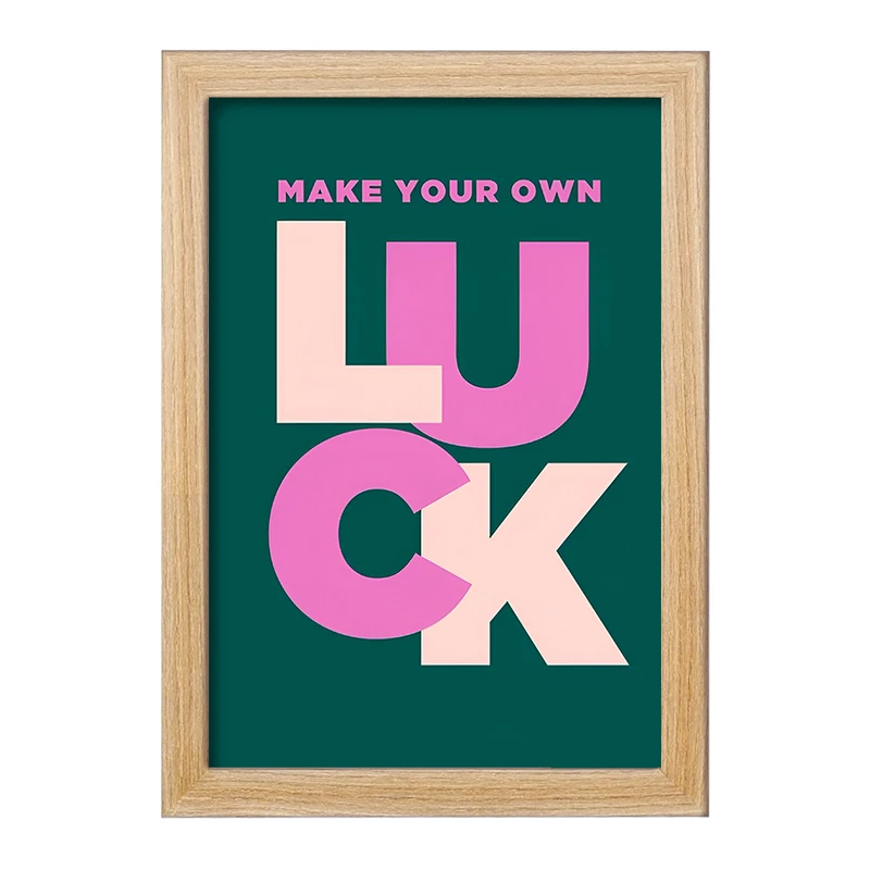 تابلو خندالو طرح Make Your Own Luck کد F14195