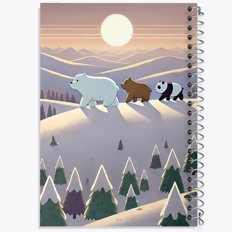 دفتر شطرنجی 50 برگ خندالو طرح سه خرس کله پوک کد F8756