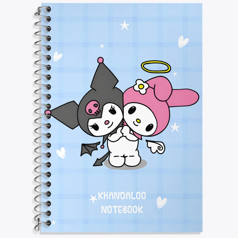 دفتر زبان 50 برگ خندالو مدل دو خط طرح کرومی و مای ملودی کد N9082