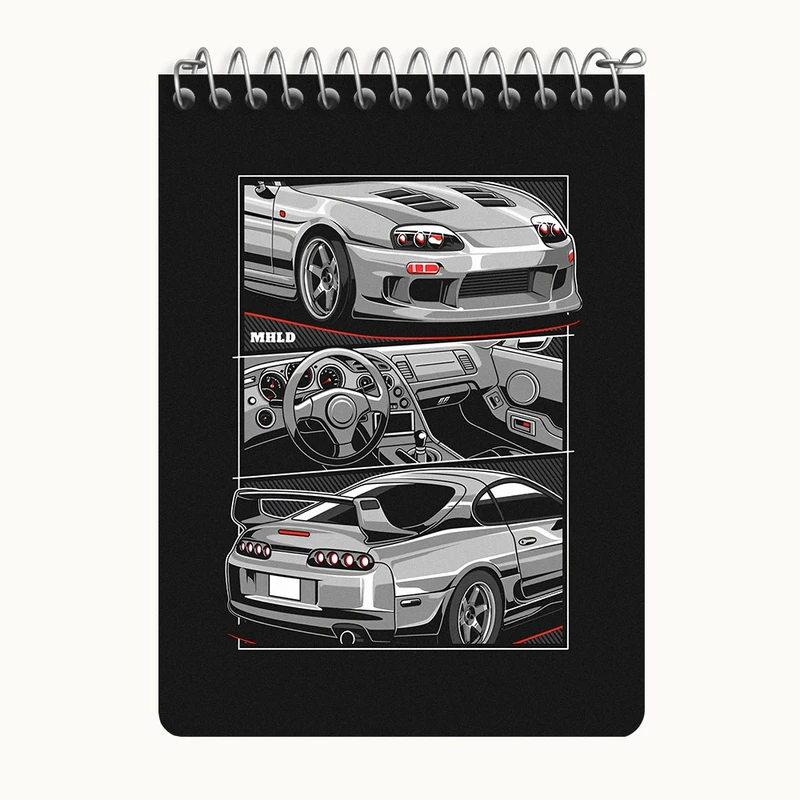 دفتر یادداشت 50 برگ خندالو طرح ماشین اسپرت کد N8281