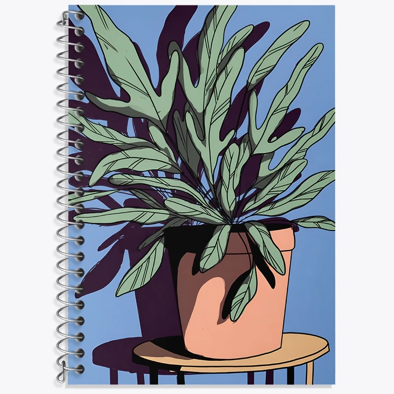 دفتر لغت 50 برگ خندالو طرح گلدان گیاه کد N8904