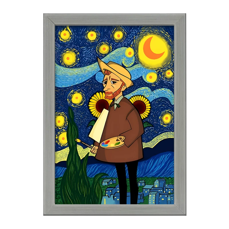 تابلو خندالو طرح ونسان ونگوگ کد F11827