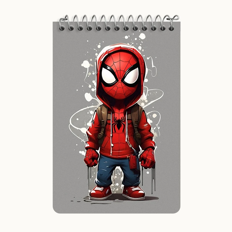 دفتر یادداشت 50 برگ خندالو طرح مرد عنکبوتی (Spider Man) کد F6921