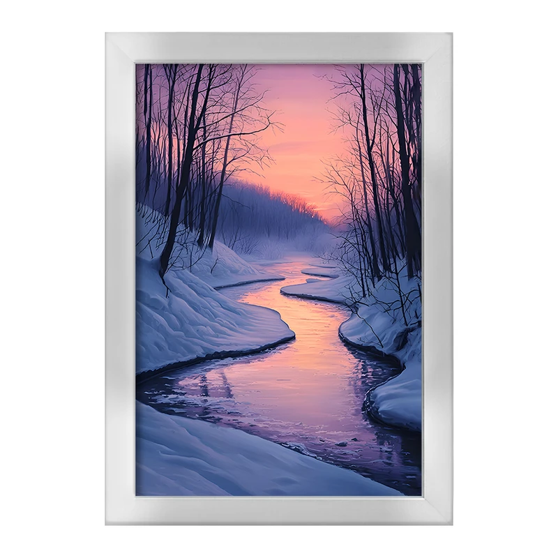 تابلو خندالو طرح منظره زمستانی کد F11650