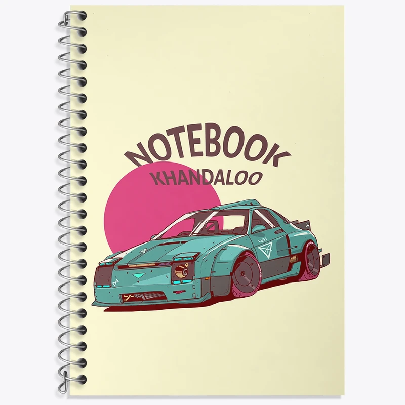 دفتر زبان 50 برگ خندالو مدل سه خط طرح مزدا (Mazda) کد N7884