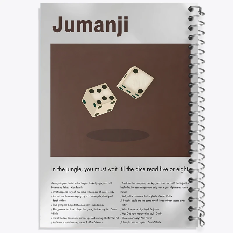 دفتر مشق 100 برگ خندالو طرح جومانجی (Jumanji) کد F13819