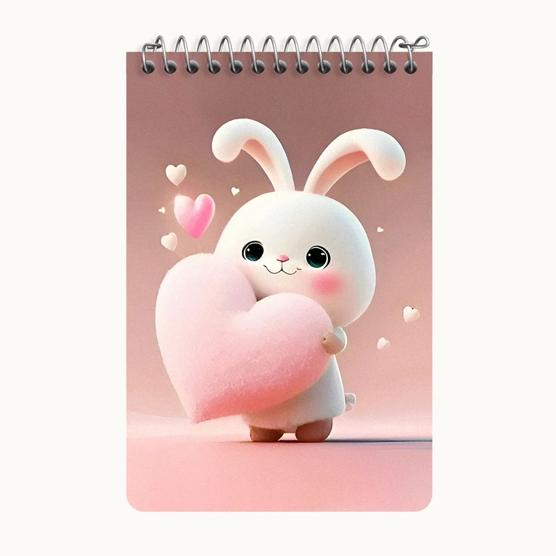 دفتر یادداشت 50 برگ خندالو طرح خرگوش بامزه کد F5728