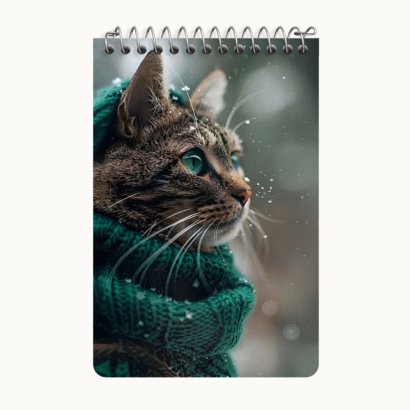 دفتر یادداشت 50 برگ خندالو طرح گربه (cat) کد F7598