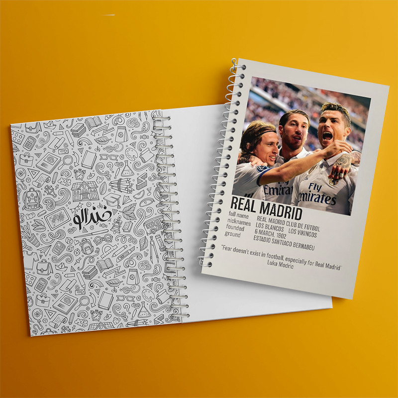 دفتر نقاشی 50 برگ خندالو طرح رئال مادرید (Real Madrid) کد F13470