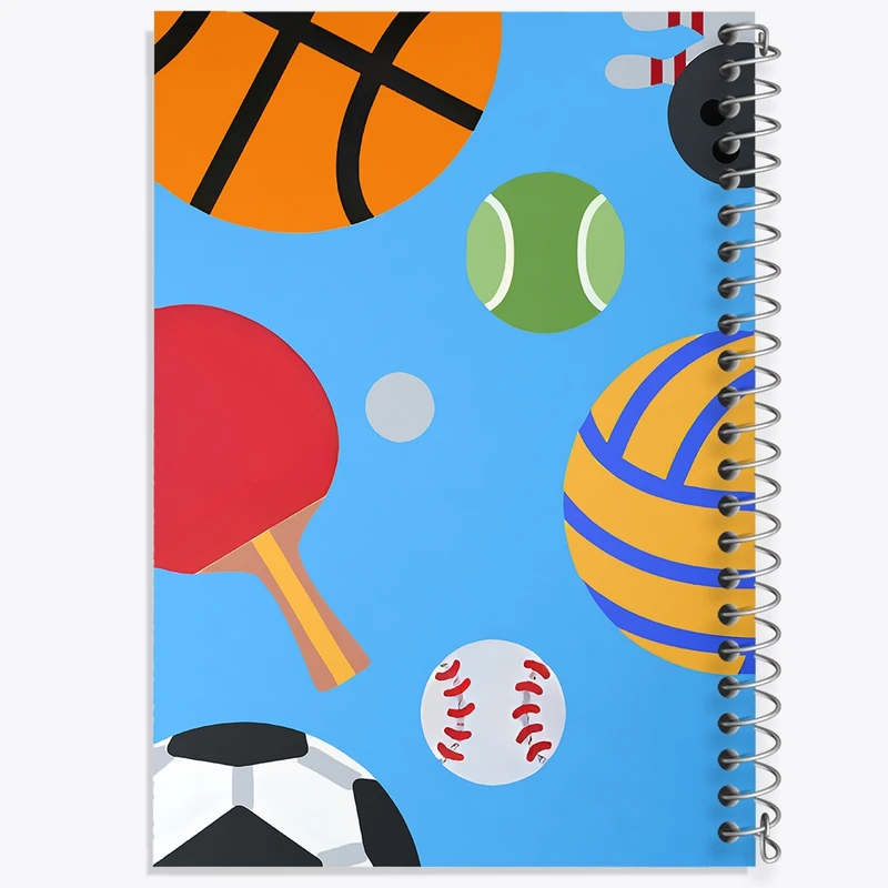 دفتر طراحی 50 برگ خندالو طرح ورزشی کد N6646