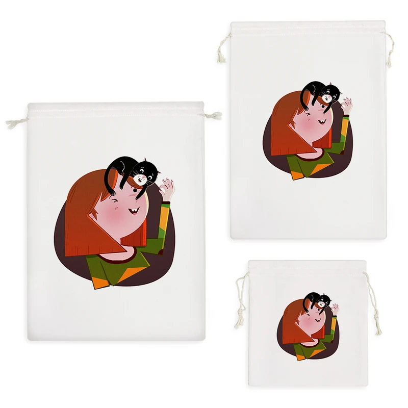 نظم دهنده خندالو مدل دختر و گربه کد H1761 مجموعه 3 عددی