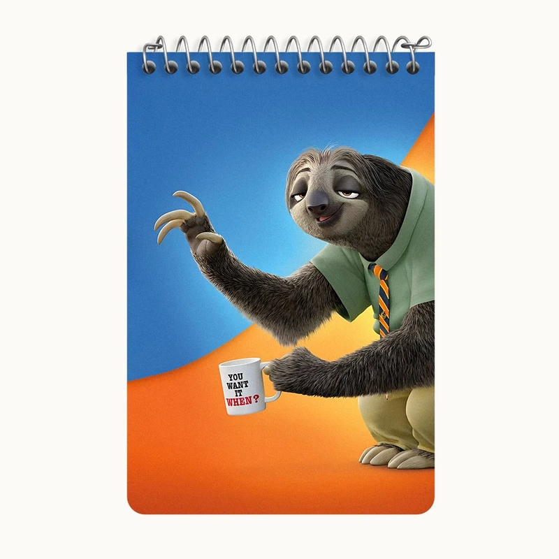 دفتر یادداشت 50 برگ خندالو طرح زوتوپیا کد F3765