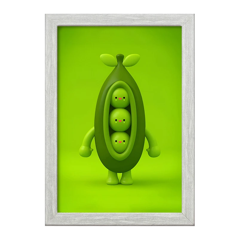 تابلو خندالو طرح نخودفرنگی بامزه کد F3357