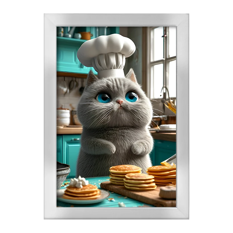 تابلو خندالو طرح گربه آشپز کد F12797