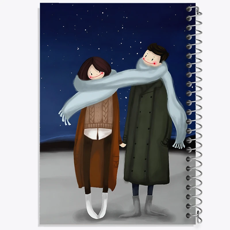 دفتر مشق 100 برگ خندالو طرح عاشقانه کد N6296