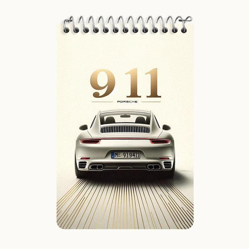 دفتر یادداشت 50 برگ خندالو طرح ماشین پورشه کد F10381