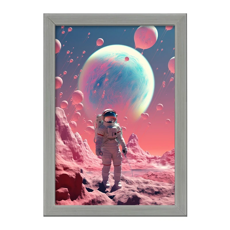 تابلو خندالو طرح فضانورد و کهکشان کد F3213