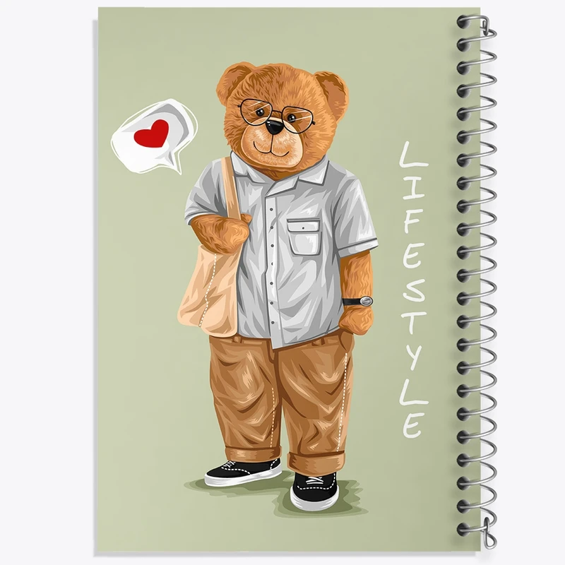 دفتر طراحی 50 برگ خندالو طرح تدی Teddy کد 26153