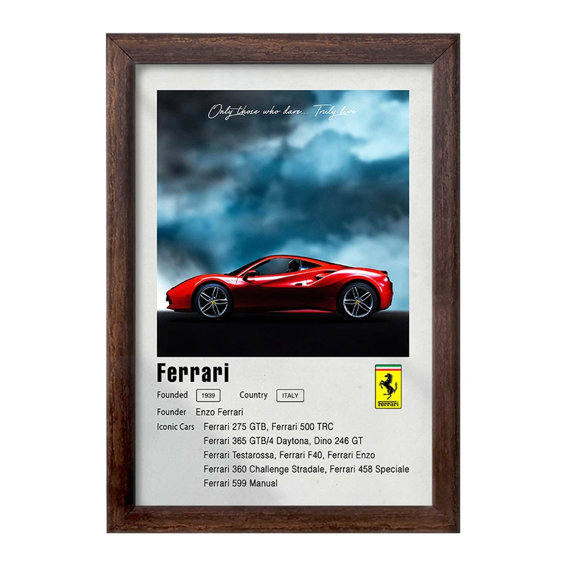 تابلو خندالو طرح ماشین فراری (Ferrari) کد F11951