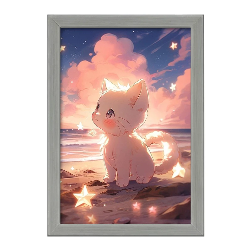 تابلو خندالو طرح گربه بامزه کد F2931