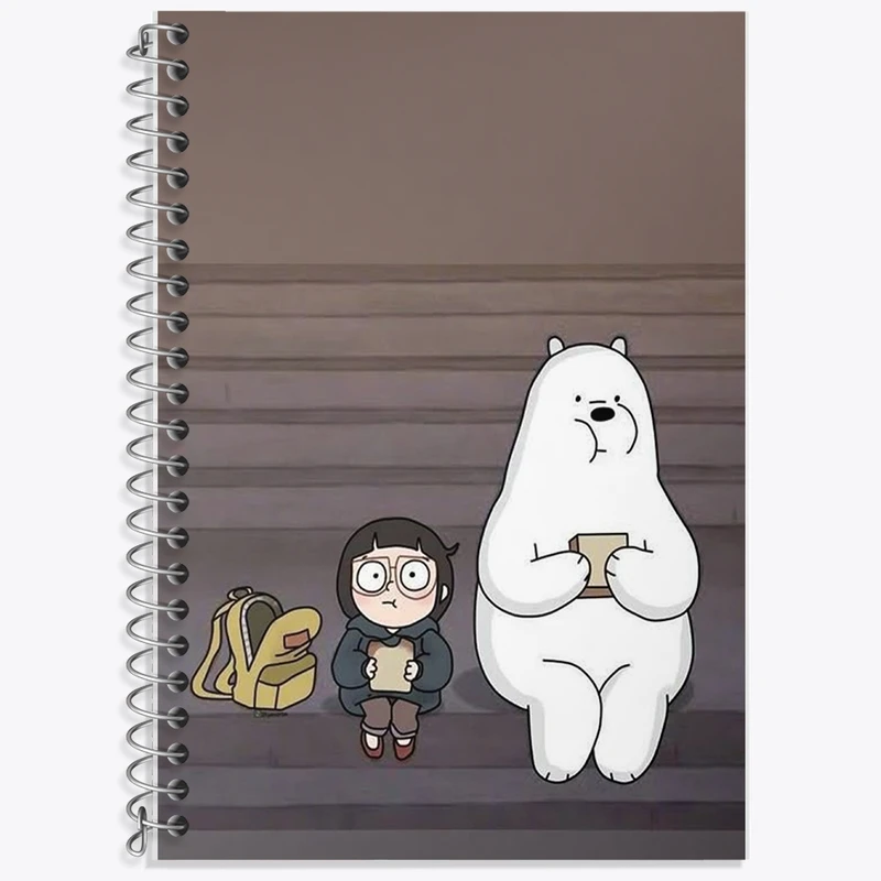 دفتر زبان 50 برگ خندالو مدل سه خط طرح سه خرس کله پوک کد F14238