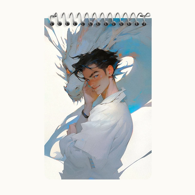 دفتر یادداشت 50 برگ خندالو طرح پسر و اژدها کد F3420