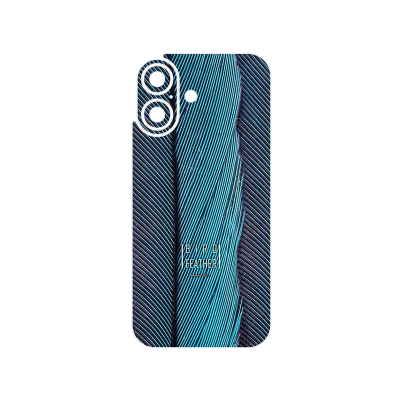 برچسب پوششی ماهوت مدل Turquoise feathers مناسب برای گوشی موبایل اپل iPhone 17