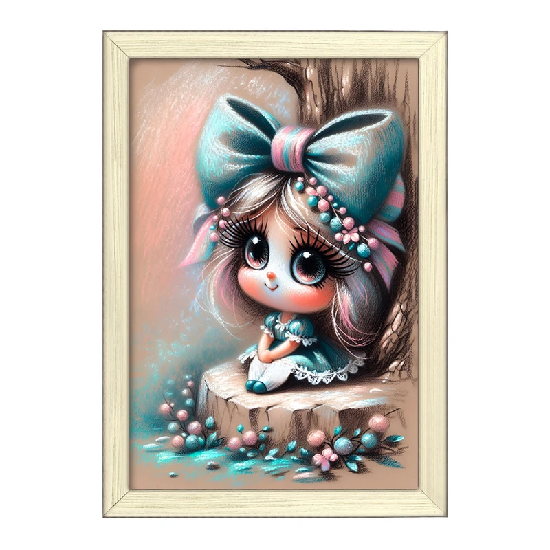 تابلو خندالو طرح دخترانه کیوت کد F6115