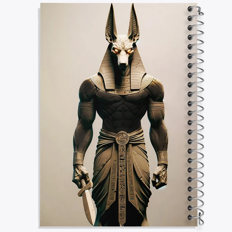 دفتر مشق 100 برگ خندالو طرح آنوبیس (Anubis) کد F4844