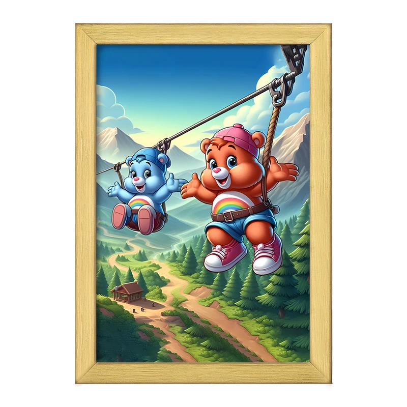تابلو خندالو طرح خرس های مهربون کد F11662