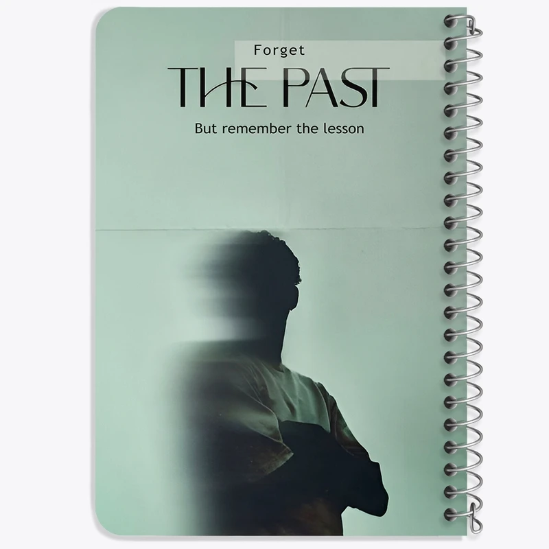 دفتر یادداشت 50 برگ خندالو طرح Forget The Past But Remember The Lesson کد F14197