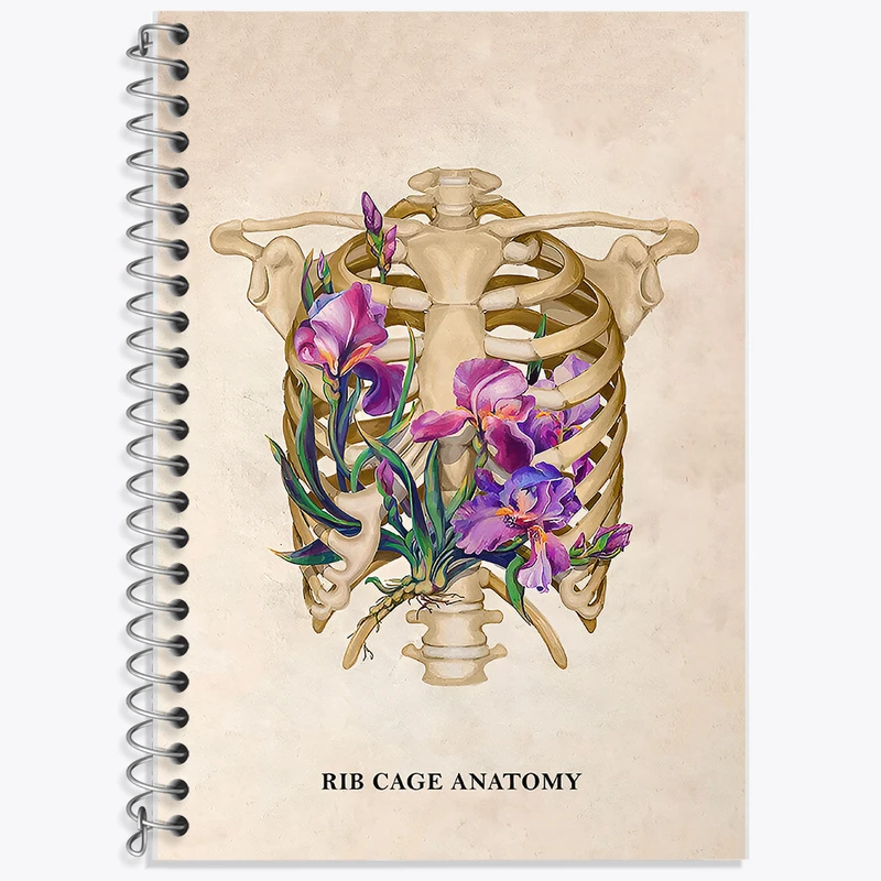 دفتر نت موسیقی 50 برگ خندالو طرح آناتومی قفسه سینه (Rib Cage Anatomy) کد F14029