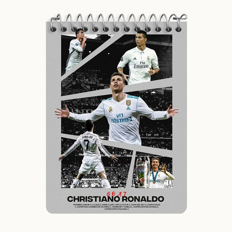 دفتر یادداشت 50 برگ خندالو طرح کریستیانو رونالدو کد N9479