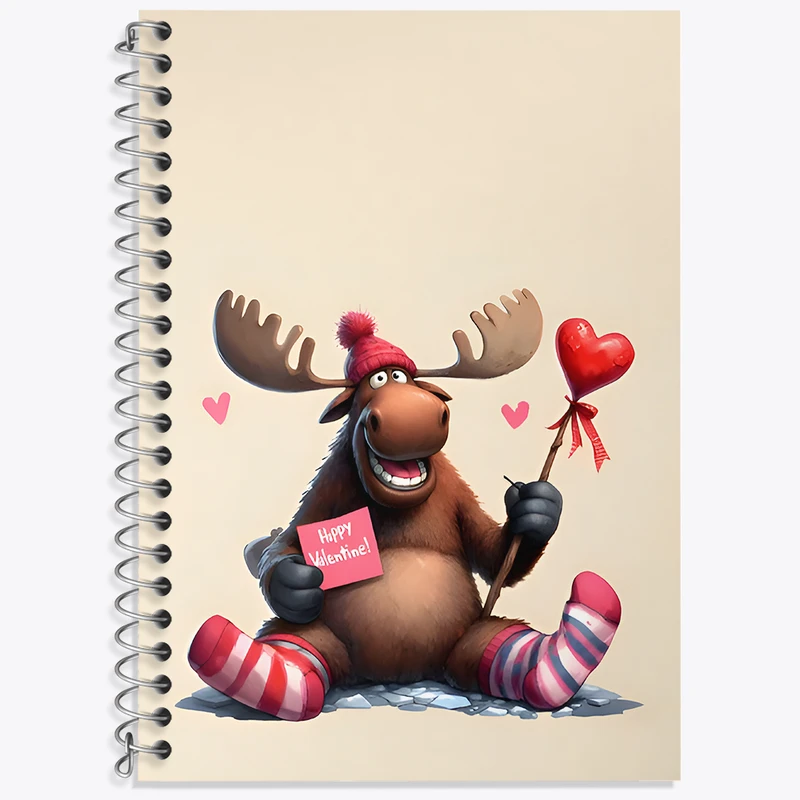 دفتر زبان دوخط 50 برگ خندالو طرح گوزن بامزه کد N7057